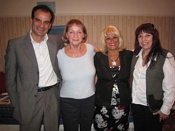 Anis Ben Cheikh, de Elycea; Carole Frenette de Voyages Vasco;  Evelyn Cassis présidente de Voyages Cassis et Denyse Parent de Voyages Optimum