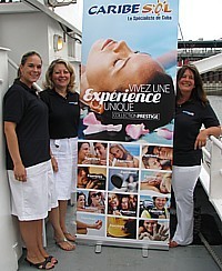 Caroline Gagnon, représentante; Lynne Lemay, directrice générale et Danielle Frappier, directrice des ventes de Caribe Sol