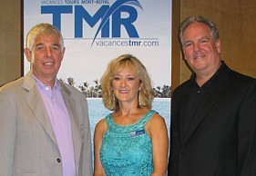 Yvon Michel, président; Lucie Veillette, directrice des ventes et Benoit Deshaies, v-p marketing ventes et communications de TMR