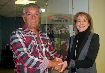 Richard Lévesque, propriétaire de Voyages Centre-Ville et Louise Fecteau, TDC