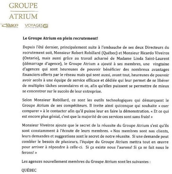 Le Groupe Atrium en plein recrutement 