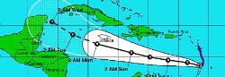 La tempête tropicale Ernesto traverse les Antilles 