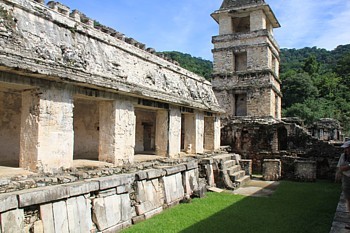 Palenque fût une des citées les plus puissantes de son époque, comme en témoigne ici le Palais des gouverneurs.