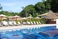 La piscine de l'hôtel Villa Mercedes, à Palenque.