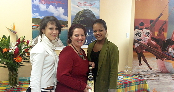 Anne-Laure Ayechet et Marjorie Chartier d'Equinox Voyages 'autrement' en compagnie de  Jessica Marie, coordonnatrice marketing Amérique du Nord du Comité Martiniquais du Tourisme.