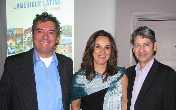 Giovanny Pérez, représentant;  Patricia Pérez, directrice générale et Camilo Aguilar, président de Canandès International Tours.