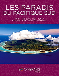 Boomerang Tours sort sa brochure  « Les paradis du Pacifique Sud » 2013/2014.