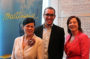 Nathalie J. Guay, directrice régionale du Réseau Ensemble; Antoine Omère, chargé de promotion au Comité Martiniquais du Tourisme et Lyne Côté, coordonnatrice formation et événements Réseau Ensemble