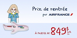 Des bons prix chez Air France pour la rentrée