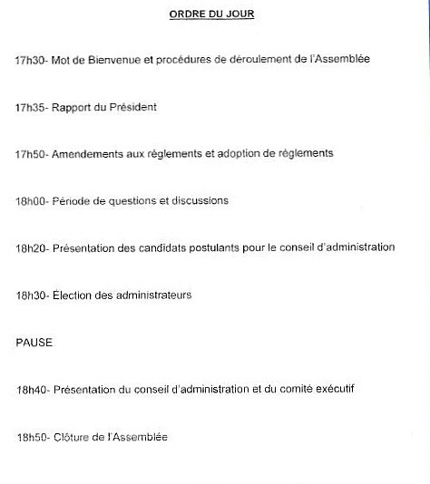 L'AAVQ convoque son assemblée