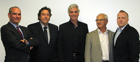 Me Daniel Guay, Patrick Martinet, Jean Collette, Michel Morin et Moscou Côté