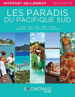 Boomerang Tours sort sa brochure Paradis du Pacifique Sud 2014/15