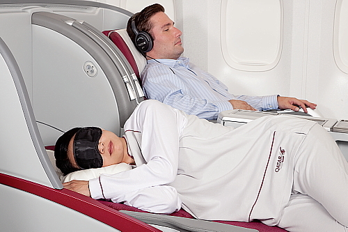 En classe Affaires (Crédit photo: Qatar Airways)