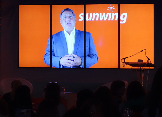 En déplacement à Toronto, c'est par le biais d'une vidéo que Sam Char , directeur exécutif de Sunwing, a adressé un mot de bienvenue aux invités.