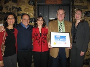 dans l’ordre habituel : Dina Ghali de SWISS, Fernando Spatolisano de Solbec, Marie Audet de SWISS, Harry Goetschi de Solbec et Wendy Burkowski de SWISS.