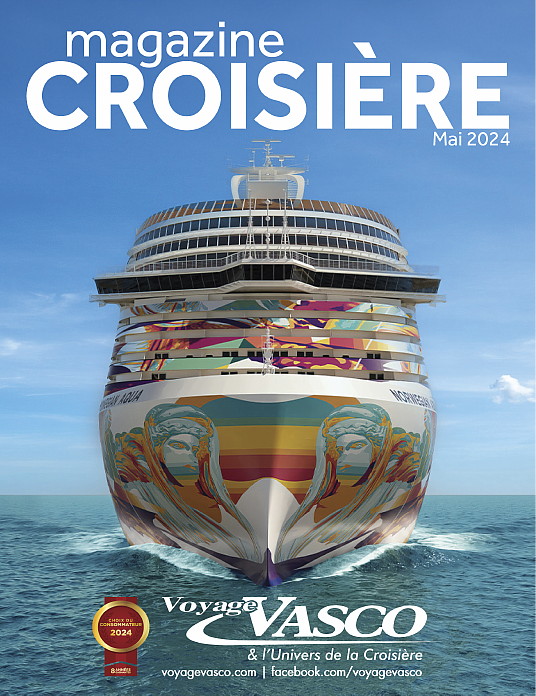 Voyage Vasco et Voyages Gama présentent la nouvelle édition du Magazine Croisière, mettant en avant le Norwegian Aqua.