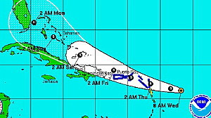 La tempête Erika poursuit sa route 