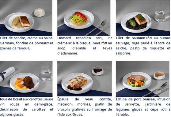 Air France présente les nouveaux plats de son chef Signature Canadien