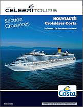 Célébritours, nouvelle brochure , nouveauté croisières et promotion ' semaines gratuites '