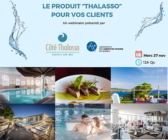 Webinaire: Proposez le produit Thalasso à vos clients et diversifiez vos ventes !