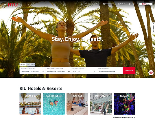 RIU présente son site Internet entièrement repensé et son application mobile innovante