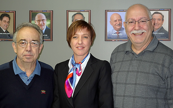 Henri Castillo, Sylvie Murdock et Tony Santelli (collège April-Fortier)