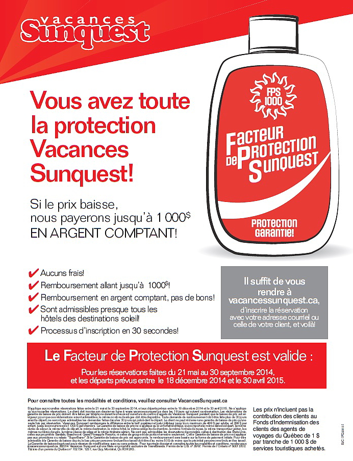 Appliquez votre facteur de protection Sunquest