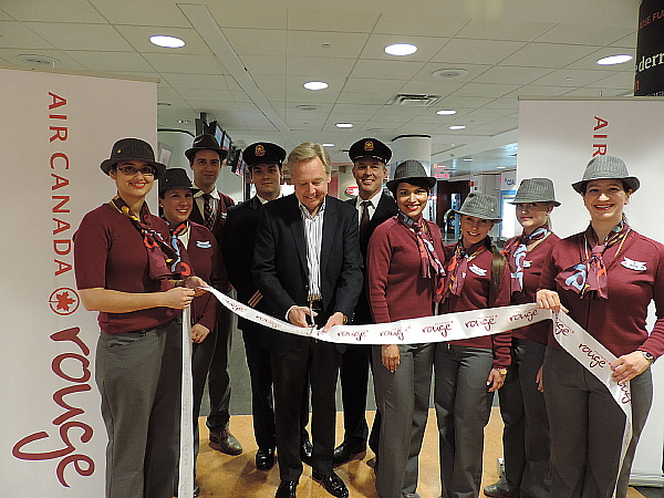 Inauguration du service Montréal - Nice d'Air Canada Rouge