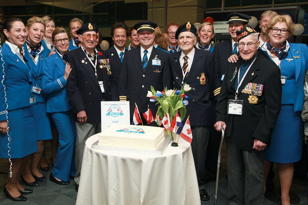 Les vétérans canadiens à bord de KLM pour un voyage de commémorations aux Pays-Bas