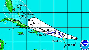 La tempête Erika poursuit sa route 