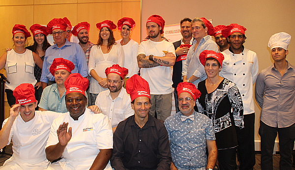 Une belle photo de famille, rassemblant certains des 36 établissements montréalais qui participeront à Martinique gourmande cette année.