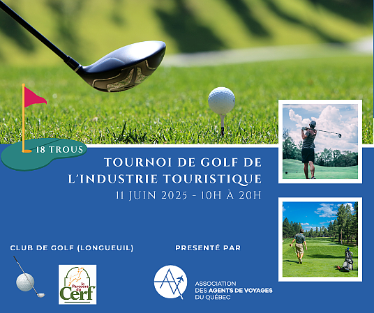 AAVQ : le prochain Tournoi de golf de l'industrie touristique se tiendra le 11 juin 2025