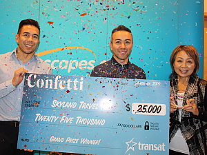 Skyland Travel Inc./Escapes.ca couronnée grande gagnante du programme Confetti de Transat !